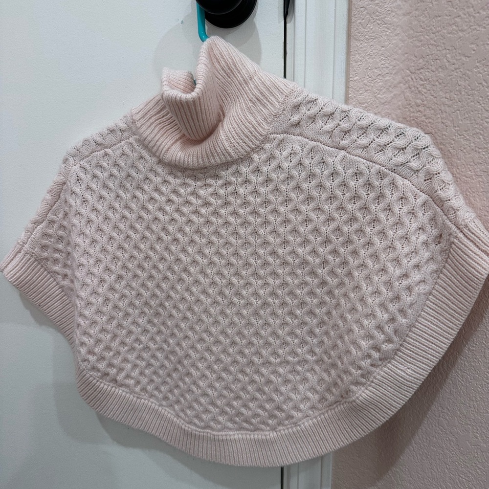 Pink girls poncho sweater
